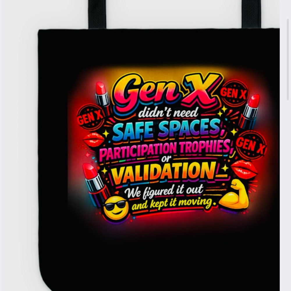 Gen X Graphic Tote Bag